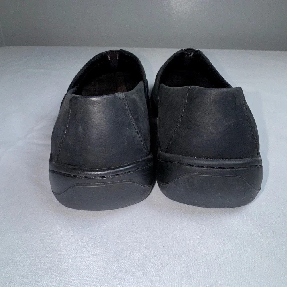 Born Lex Black Leather Slip On Loafers F49503 Comfort Flats Shoes Womens 7M